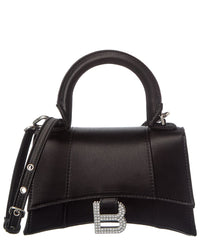 Balenciaga Hourglass Satin Shoulder Bag