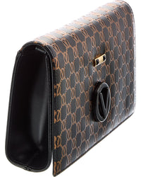 Valentino By Mario Valentino Lena Monogram Leather Shoulder Bag