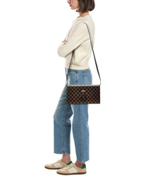 Valentino By Mario Valentino Lena Monogram Leather Shoulder Bag
