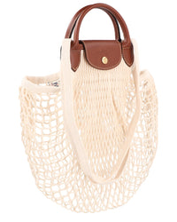 Longchamp Longchamp Le Pliage Filet Large Mesh Handle Bag With Strap