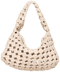 Walter Baker Mackenzie Woven Knot Leather Hobo Bag