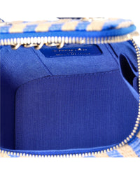 Chanel Chanel Blue/Beige Raffia/Jute Canvas Classic Chain Vanity Case, Never Carried