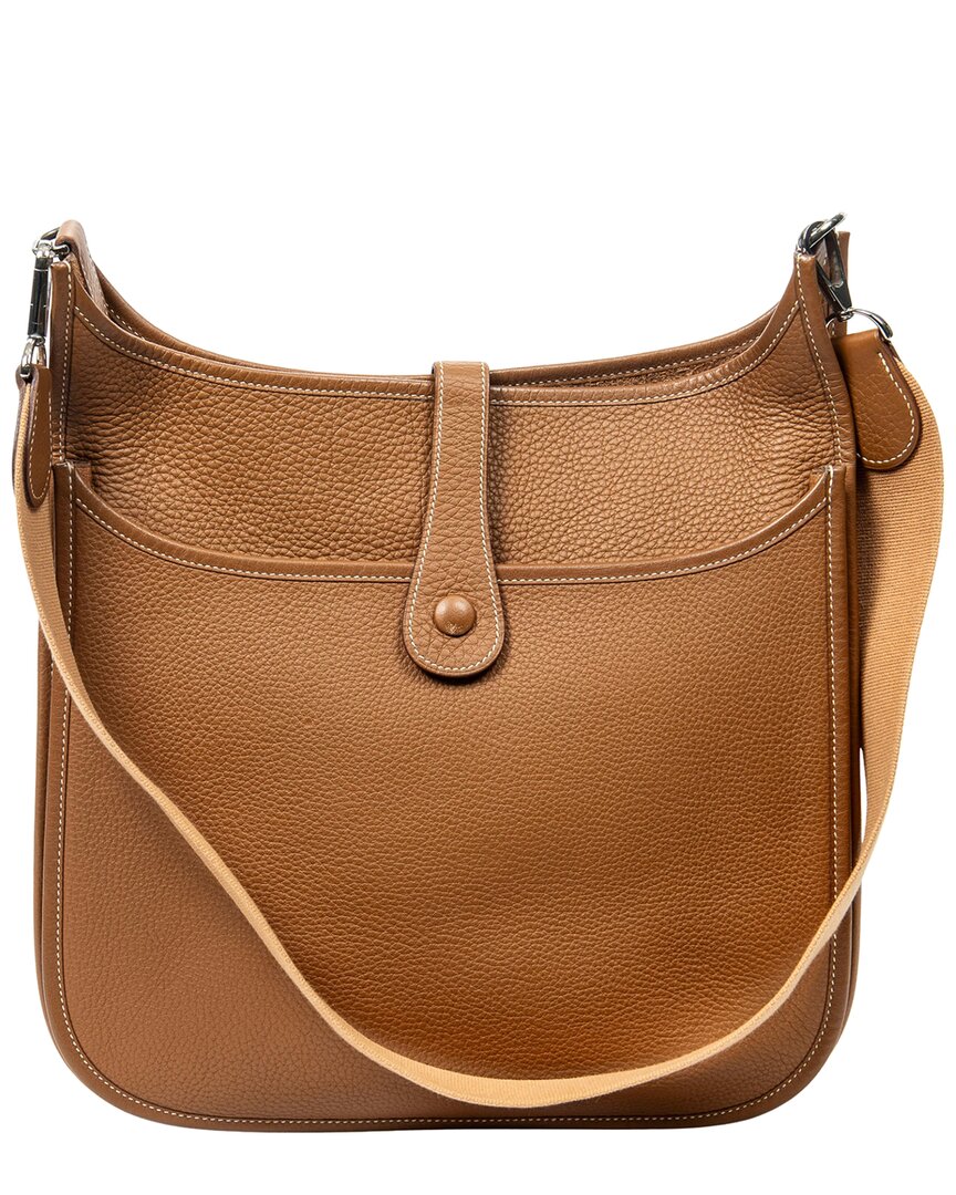 Hermès Hermès Gold Clemence Leather Evelyne Ii (Authentic Pre-Loved)