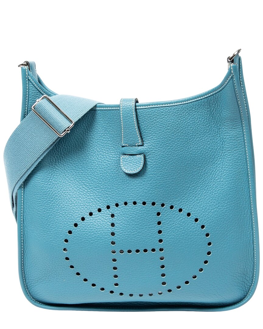 Hermès Hermès Blue Jean Clemence Leather Evelyne Iii (Authentic Pre-Loved)