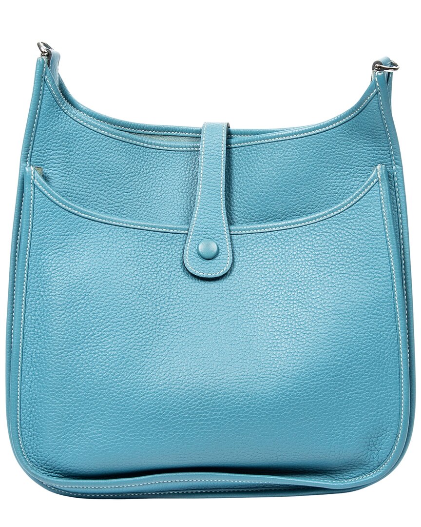 Hermès Hermès Blue Jean Clemence Leather Evelyne Iii (Authentic Pre-Loved)