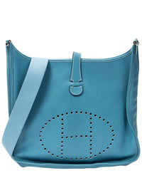 Hermès Hermès Blue Jean Clemence Leather Evelyne Ii (Authentic Pre-Loved)
