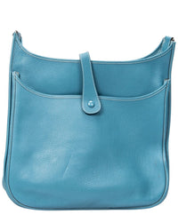 Hermès Hermès Blue Jean Clemence Leather Evelyne Ii (Authentic Pre-Loved)