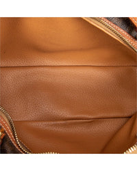 CELINE Celine Brown Macadam Coated Canvas Dome Bowler Bag (Authentic Pre-Loved)
