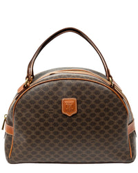CELINE Celine Brown Macadam Coated Canvas Dome Top Handle (Authentic Pre-Loved)