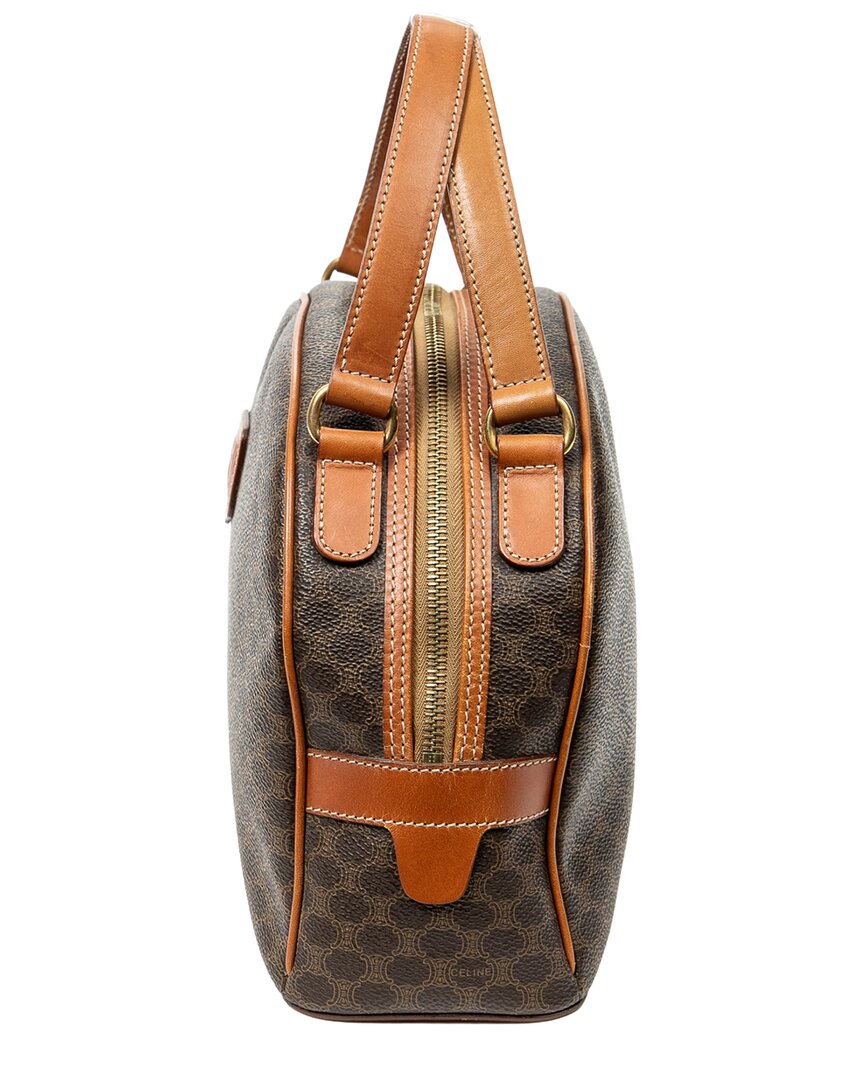 CELINE Celine Brown Macadam Coated Canvas Dome Top Handle (Authentic Pre-Loved)