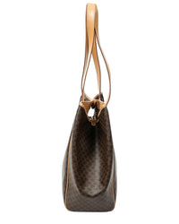 CELINE Celine Beige & Brown Macadam Coated Canvas Shopper Tote (Authentic Pre-Loved)