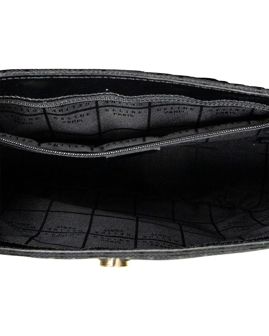 CELINE Celine Black C Macadam Canvas Square Flap Hobo (Authentic Pre-Loved)