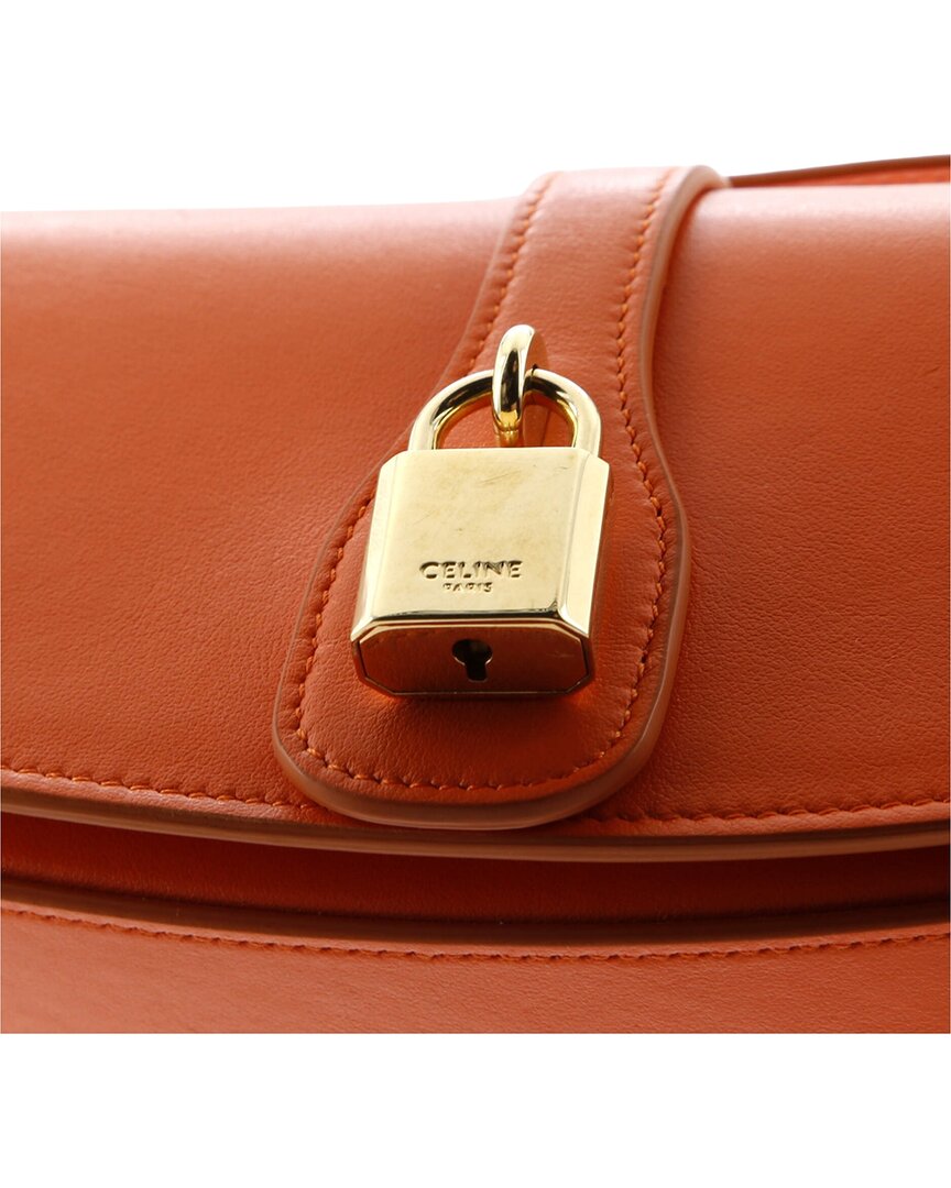 CELINE Celine Orange Calfskin Smooth Leather Tabou Clutch Crossbody, Never Carried