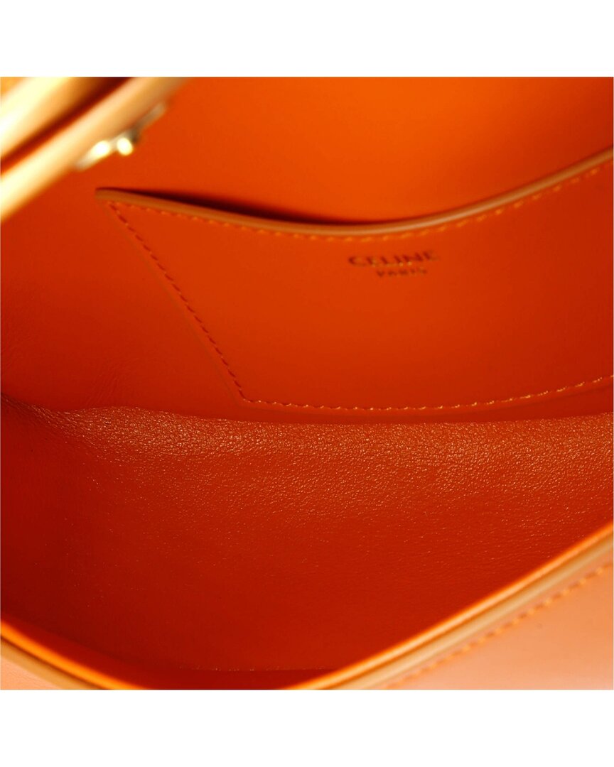 CELINE Celine Orange Calfskin Smooth Leather Tabou Clutch Crossbody, Never Carried