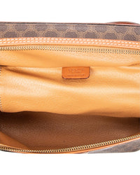 CELINE Celine Brown Macadam Coated Canvas Top Handle Toiletry Pouch (Authentic Pre-