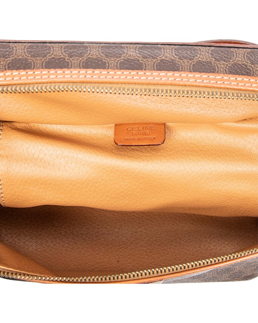 CELINE Celine Brown Macadam Coated Canvas Top Handle Toiletry Pouch (Authentic Pre-