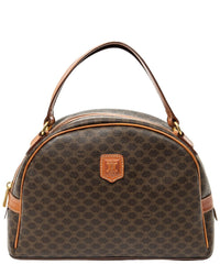 CELINE Celine Brown Macadam Coated Canvas Dome Tote (Authentic Pre-Loved)