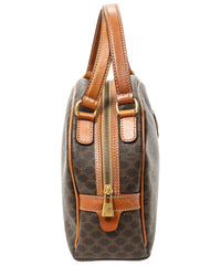 CELINE Celine Brown Macadam Coated Canvas Dome Tote (Authentic Pre-Loved)