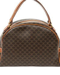 CELINE Celine Brown Macadam Coated Canvas Dome Tote (Authentic Pre-Loved)
