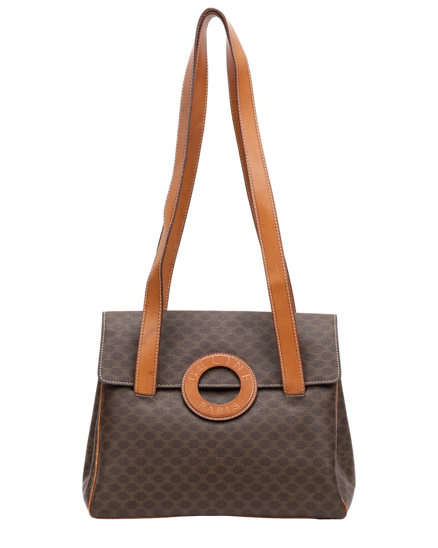 CELINE Celine Brown Macadam Coated Canvas Shopping Tote (Authentic Pre-Loved)