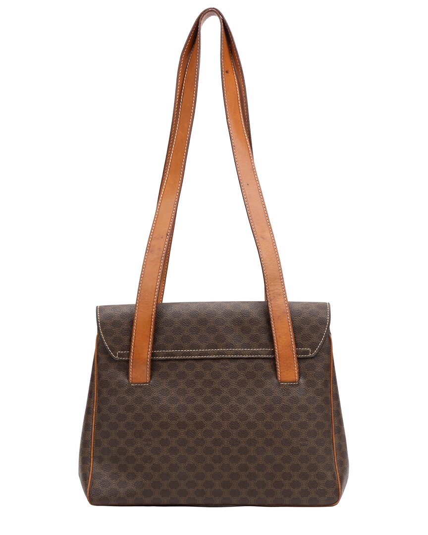 CELINE Celine Brown Macadam Coated Canvas Shopping Tote (Authentic Pre-Loved)