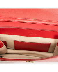 Chloé Chloé Red Calfskin Leather C Chain Clutch (Authentic Pre-Loved)