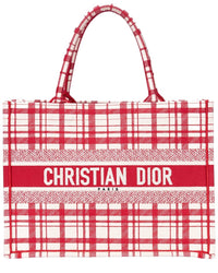 Dior Dior Red Oblique Jacquard Canvas Book Tote, Never Carried (Authentic Pre-