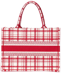 Dior Dior Red Oblique Jacquard Canvas Book Tote, Never Carried (Authentic Pre-