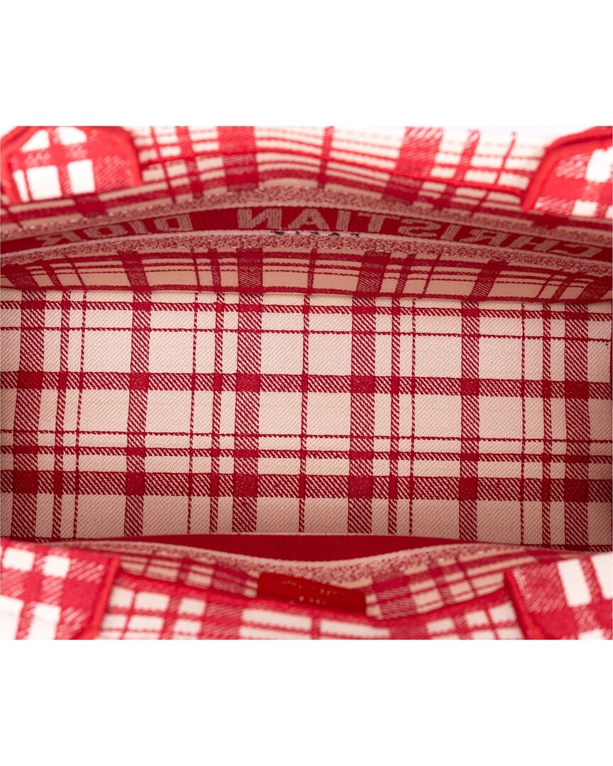 Dior Dior Red Oblique Jacquard Canvas Book Tote, Never Carried (Authentic Pre-