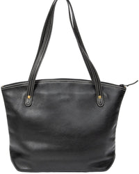 Dior Dior Black Calfskin Leather Cd Zip Shopping Tote (Authentic Pre-Loved)