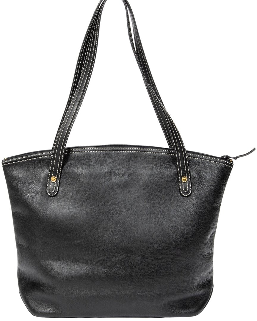 Dior Dior Black Calfskin Leather Cd Zip Shopping Tote (Authentic Pre-Loved)