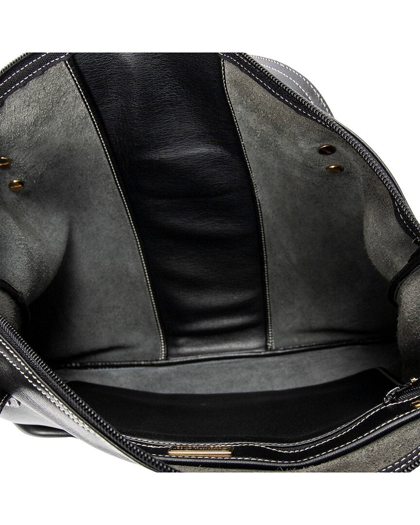 Dior Dior Black Calfskin Leather Cd Zip Shopping Tote (Authentic Pre-Loved)