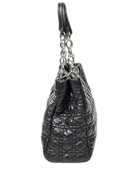 Dior Dior Black Cannage Lambskin Leather Large Soft Lady Dior Tote (Authentic Pre-