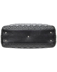 Dior Dior Black Cannage Lambskin Leather Large Soft Lady Dior Tote (Authentic Pre-