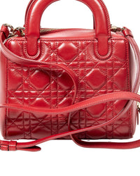 Dior Dior Red Cannage Lambskin Leather Lily Tote, Never Carried (Authentic Pre-