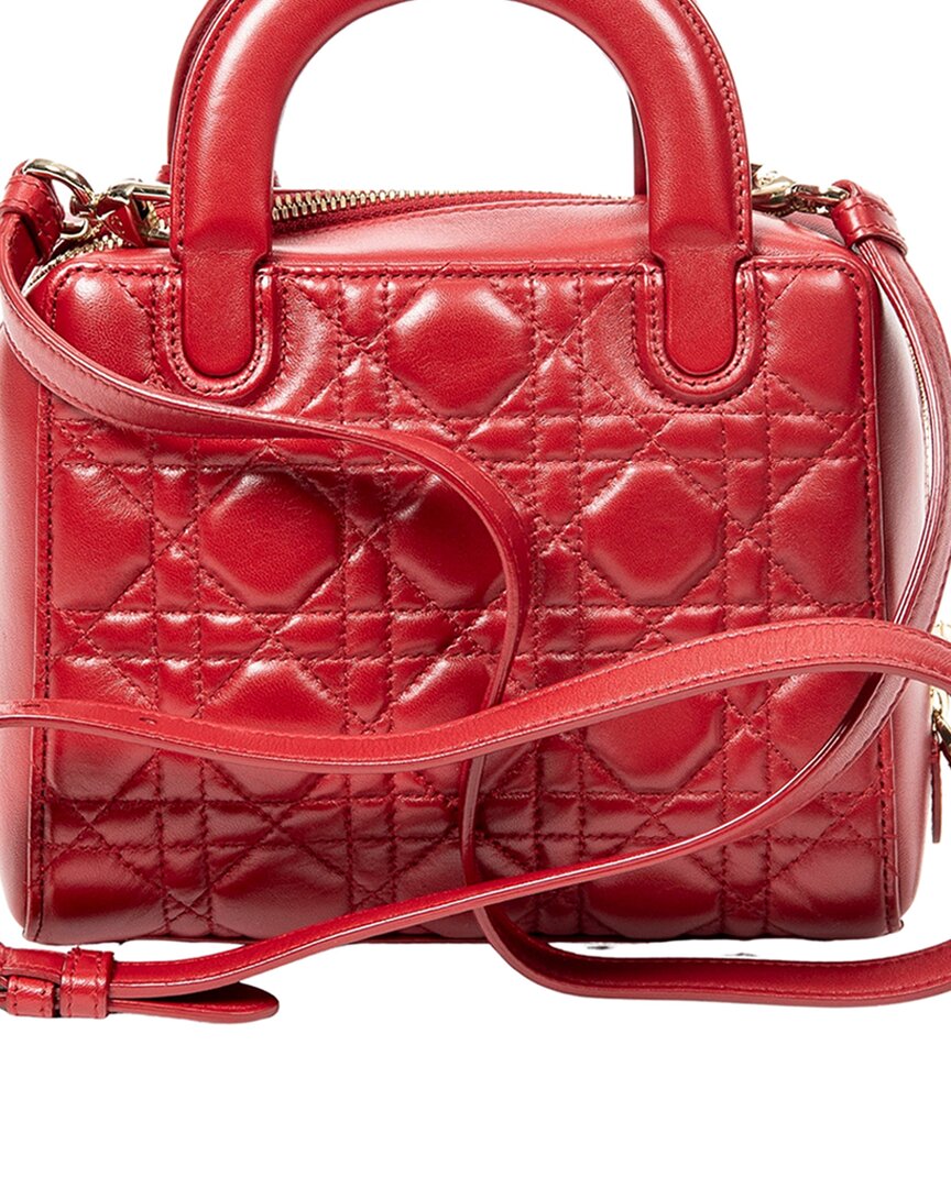 Dior Dior Red Cannage Lambskin Leather Lily Tote, Never Carried (Authentic Pre-