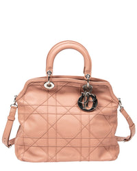 Dior Dior Light Pink Cannage Quilted Leather Medium Granville Tote (Authentic Pre-