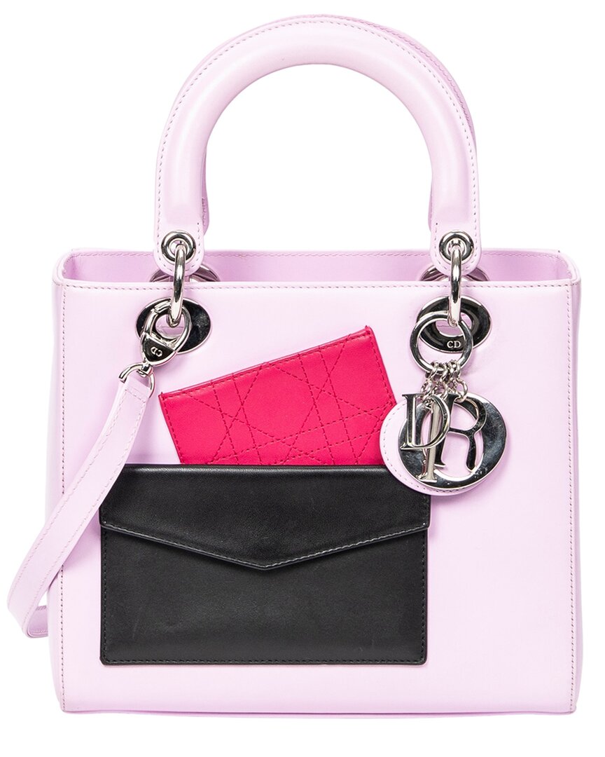 Dior Dior Pink Smooth Leather Medium Pockets Lady Dior Zip, Never Carried  (Authentic