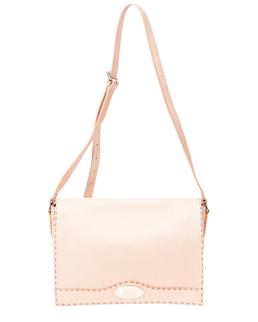 FENDI Fendi Pink Selleria Leather Selleria Flap Messenger (Authentic Pre-Loved)