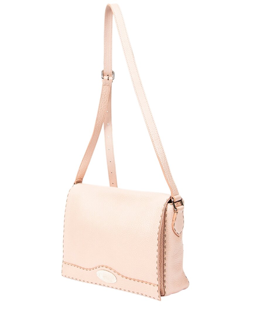 FENDI Fendi Pink Selleria Leather Selleria Flap Messenger (Authentic Pre-Loved)