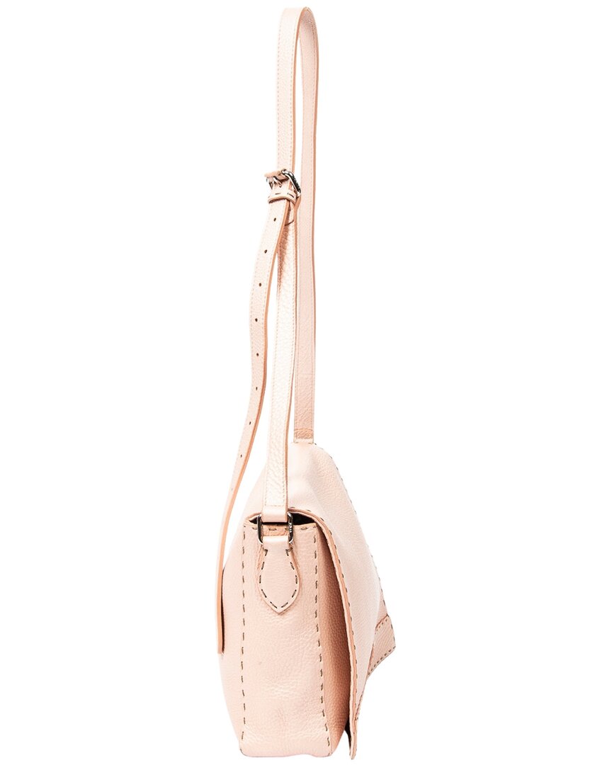 FENDI Fendi Pink Selleria Leather Selleria Flap Messenger (Authentic Pre-Loved)