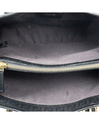 FENDI Fendi Black Zucchino Spalmati Coated Canvas Square Open Tote (Authentic Pre-