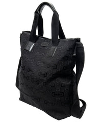 Gucci Gucci Black Horsebit Print Canvas 2-Way Tote, Never Carried (Authentic Pre-
