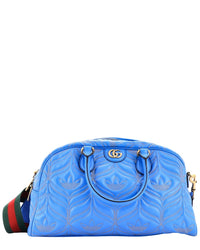 Gucci Gucci Blue Quilted Leather Ltd. Ed. Adidas Duffle, Never Carried (Authentic