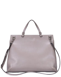 Gucci Gucci Grey Calfskin Grained Leather Bamboo Daily Top Handle (Authentic Pre-