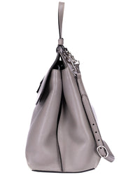 Gucci Gucci Grey Calfskin Grained Leather Bamboo Daily Top Handle (Authentic Pre-