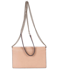 Gucci Gucci Beige Calfskin Grained Leather Interlocking G Chain Wallet (Authentic