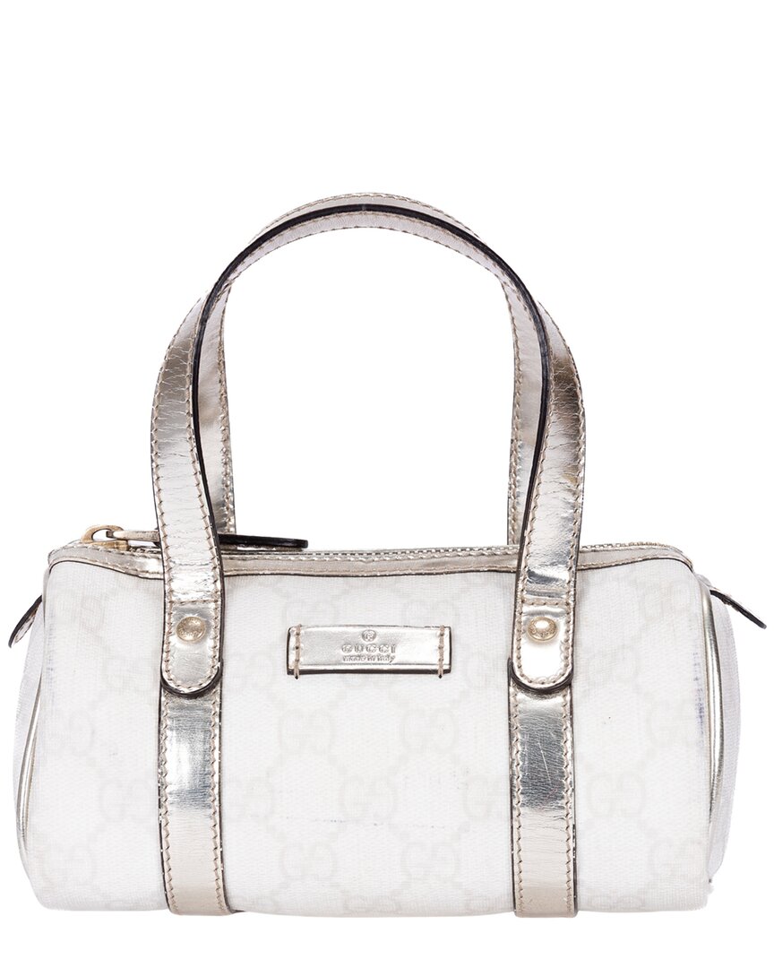 Gucci Gucci White Supreme Coated Canvas Joy Boston (Authentic Pre-Loved)