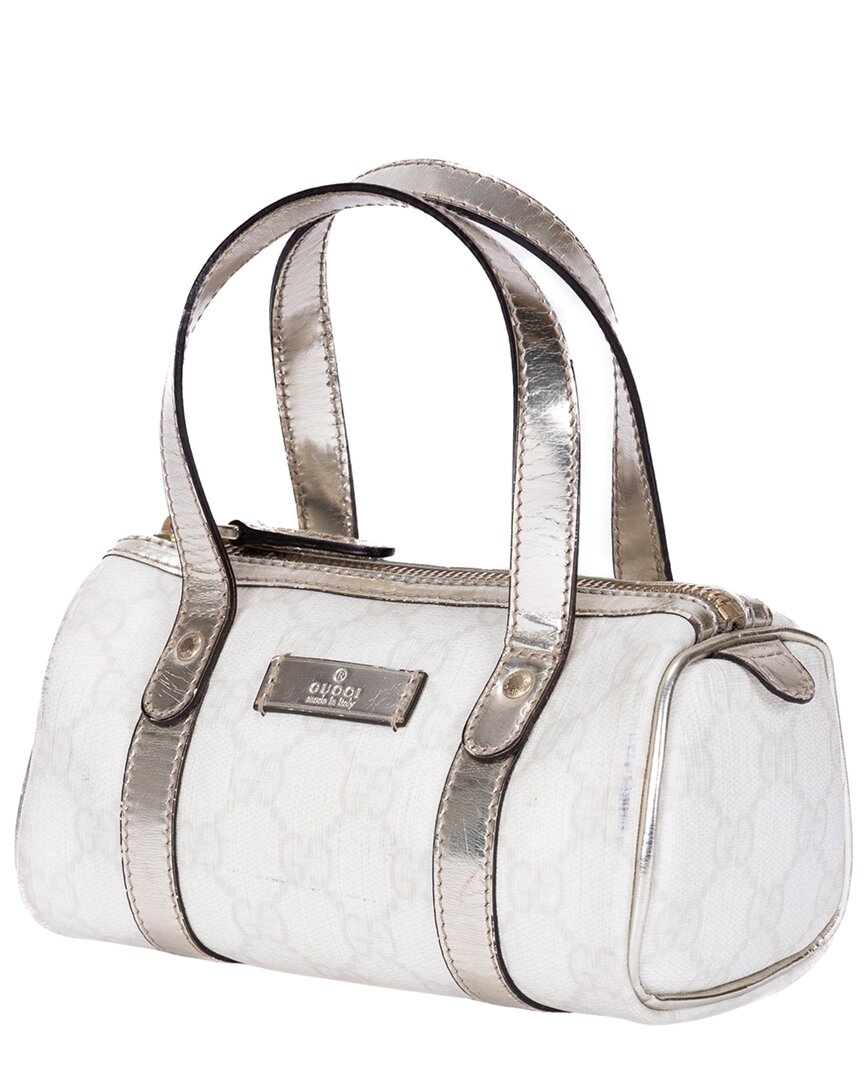 Gucci Gucci White Supreme Coated Canvas Joy Boston (Authentic Pre-Loved)