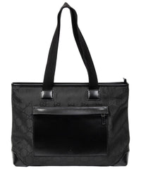 Gucci Gucci Black Monogrammed Nylon Canvas Medium Front Pocket Tote (Authentic Pre-